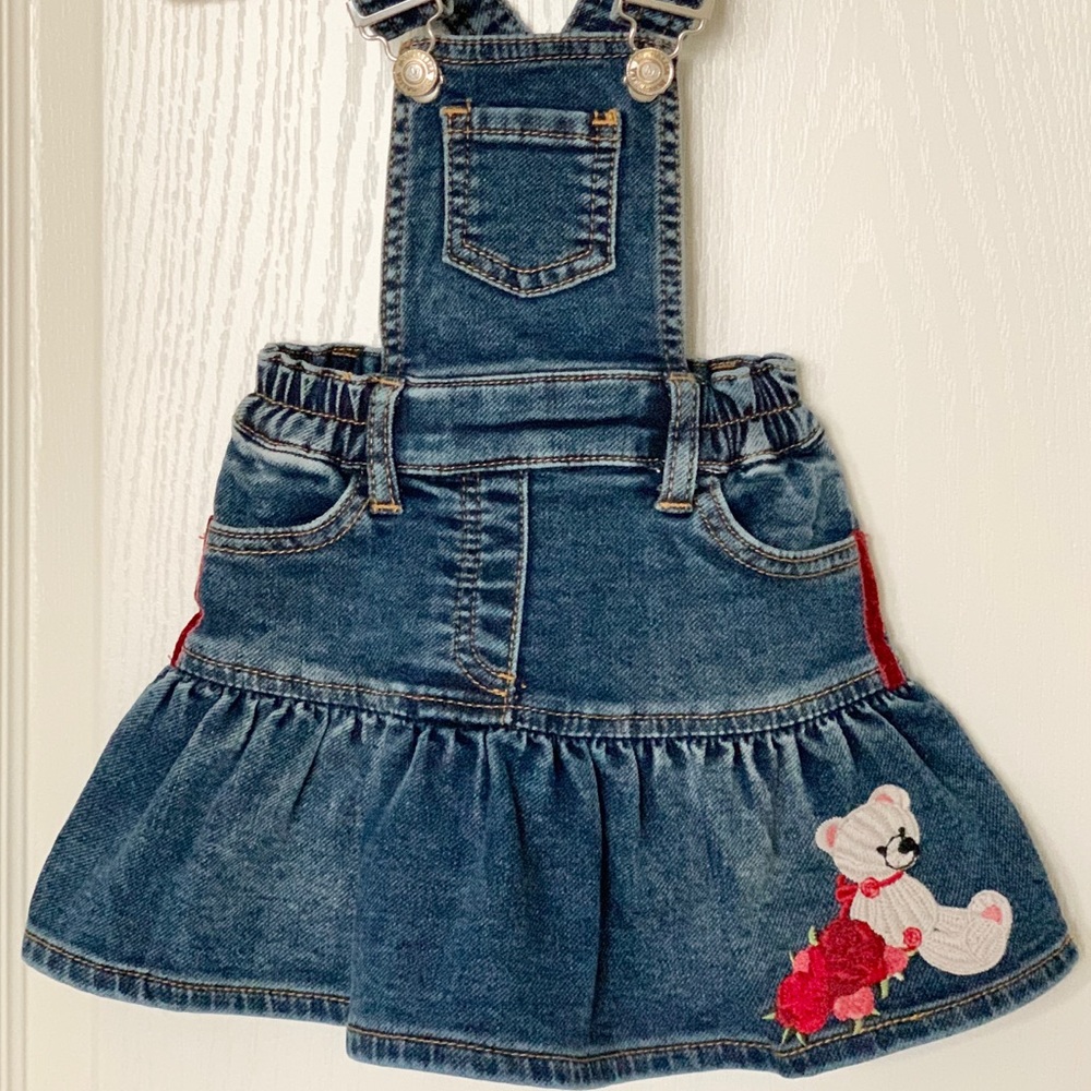 Monnalisa Bebè - Denim pinafore dress